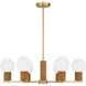 Jarrell 6 Light 30 inch Warm Brass Chandelier Ceiling Light