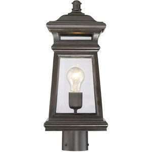 Taylor 1 Light 18 inch English Bronze with Gold Outdoor Post Lantern