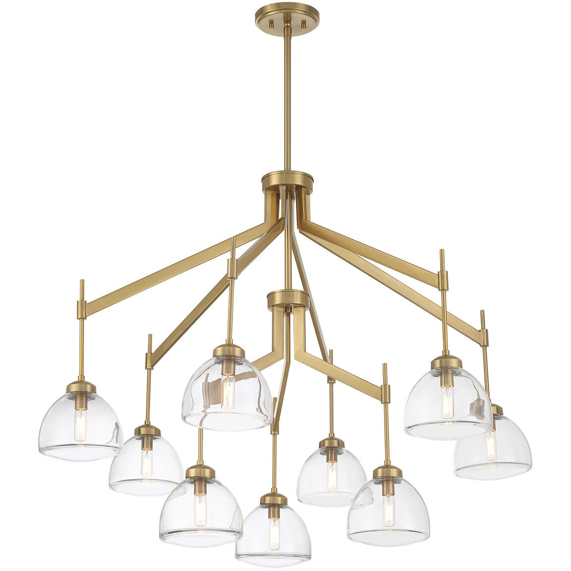 Corbin 9 Light 41 inch Warm Brass Chandelier Ceiling Light