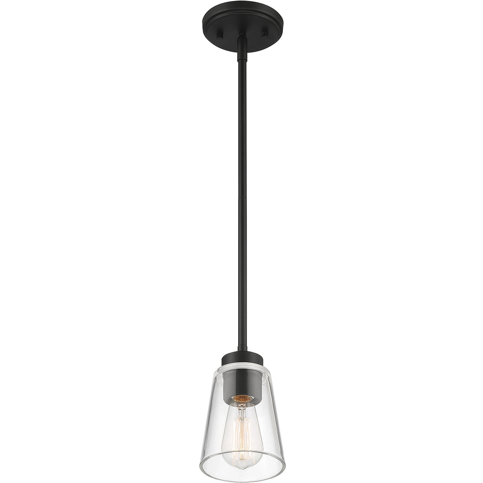 Savoy House 7 1026 1 89 Calhoun 1 Light 5 inch Matte Black Mini Pendant Ceiling Light Essentials