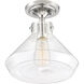 Walpole 1 Light 11 inch Polished Nickel Semi-Flush Ceiling Light