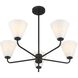 Blair 5 Light 30 inch Matte Black Chandelier Ceiling Light