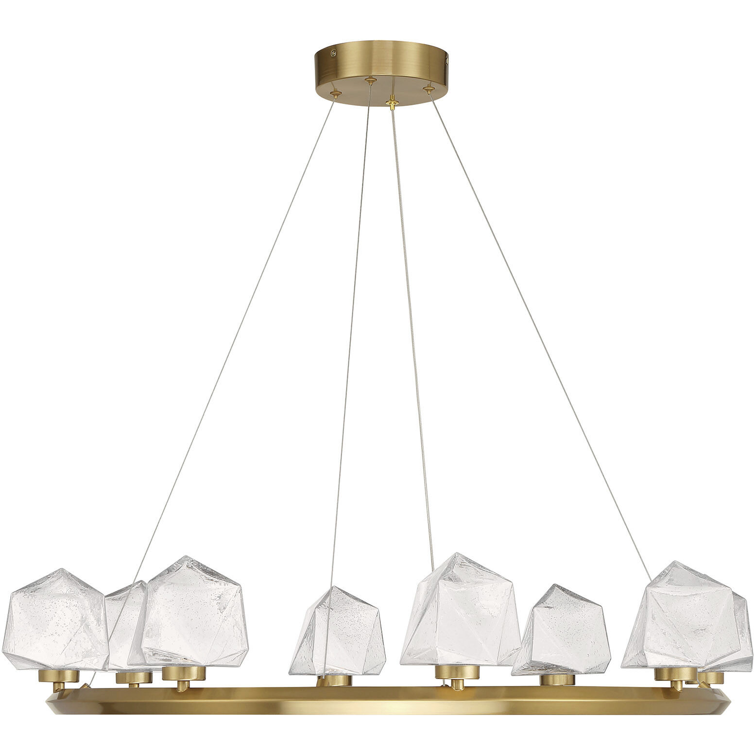 Castello LED 33.63 inch Warm Brass Chandelier Ceiling Light
