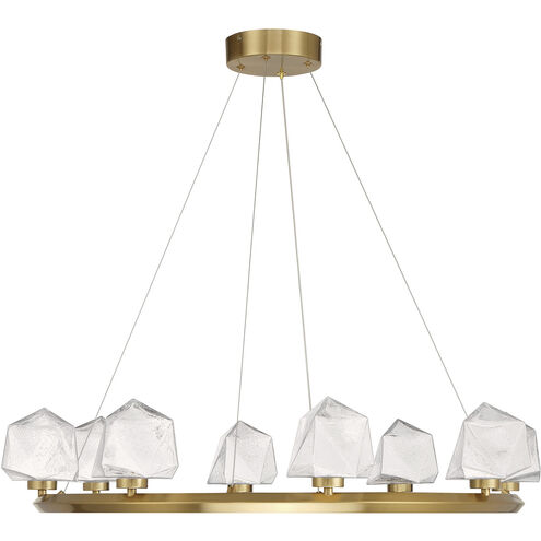 Castello LED 33.63 inch Warm Brass Chandelier Ceiling Light