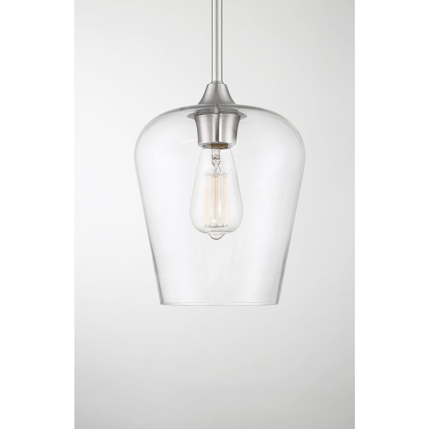 Octave 1 Light 8 inch Satin Nickel Pendant Ceiling Light, Essentials