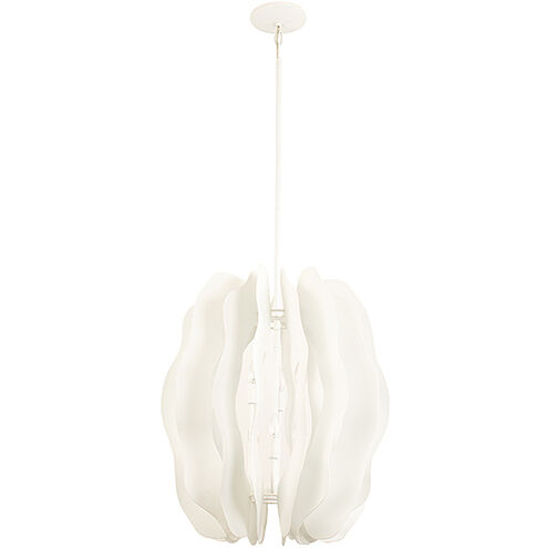 Striata 6 Light 24 inch White Cashmere Pendant Ceiling Light