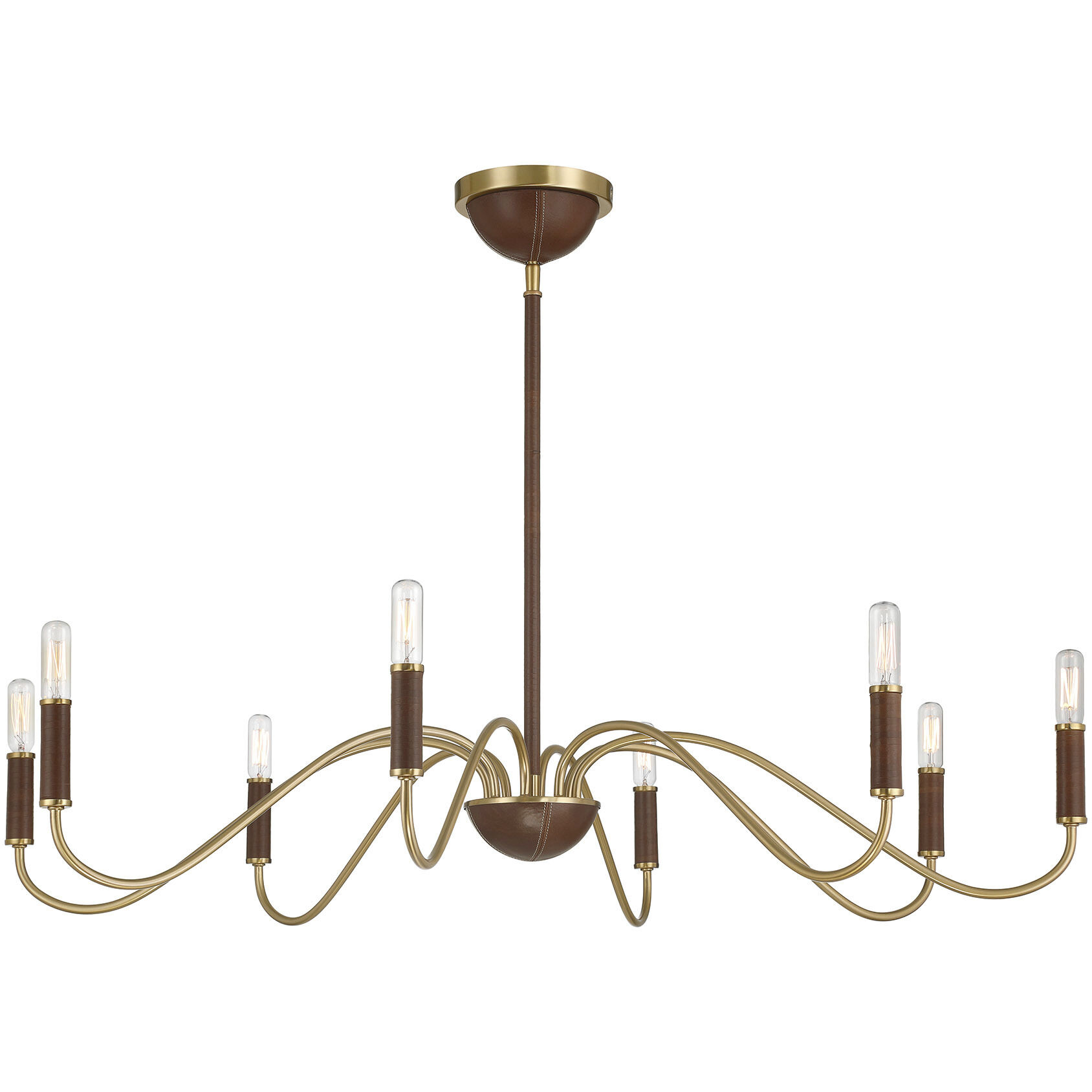 Abeline 8 Light 39 inch Warm Brass Chandelier Ceiling Light