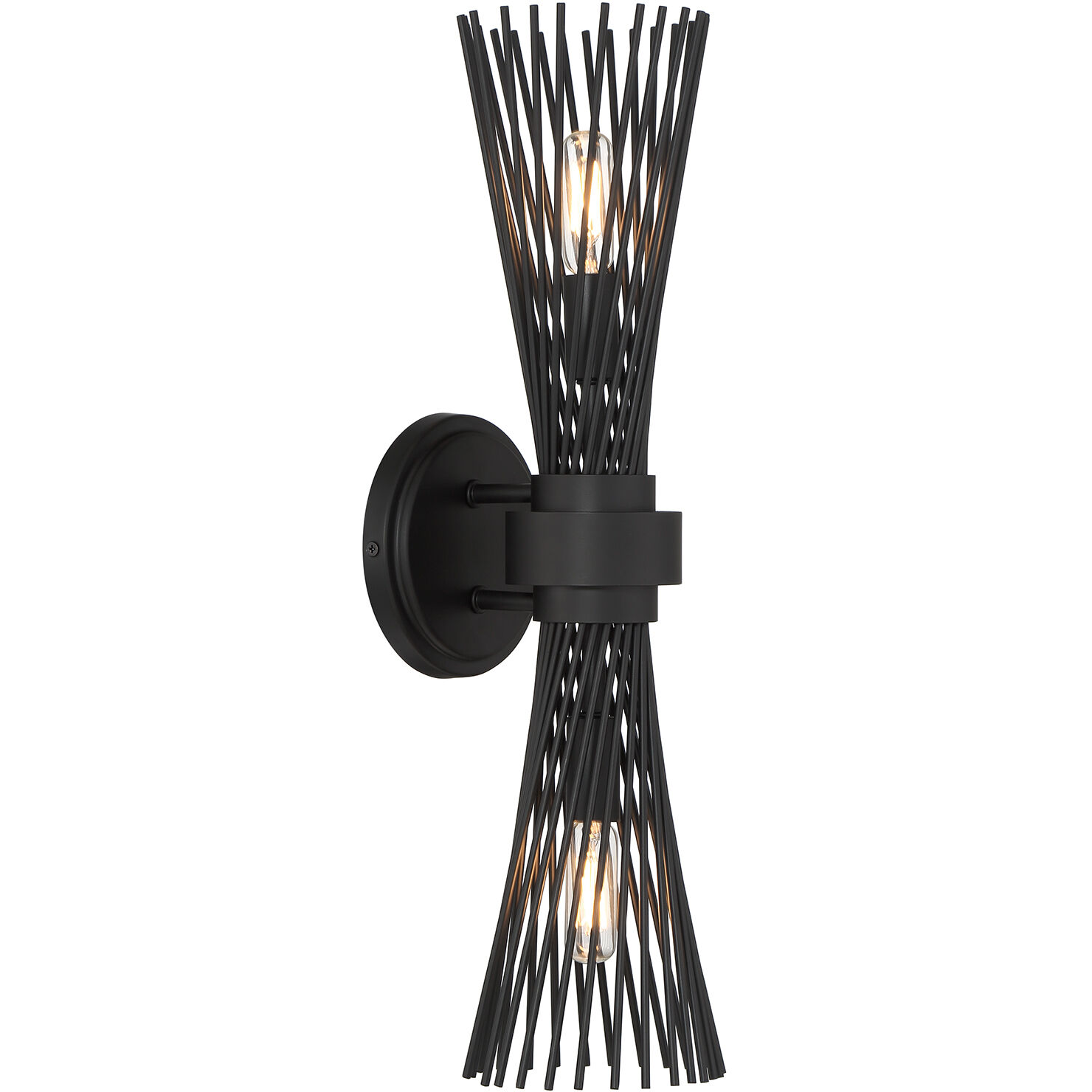 Longfellow 2 Light 5.12 inch Matte Black Wall Sconce Wall Light