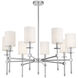Chatham 8 Light 34 inch Polished Nickel Chandelier Ceiling Light