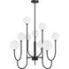 Chester 9 Light 30 inch Matte Black Chandelier Ceiling Light
