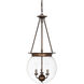 Landon 3 Light 14 inch Oiled Burnished Bronze Pendant Ceiling Light, Orb