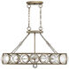 Warwick 6 Light 34.5 inch Brittannia Gold Linear Chandelier Ceiling Light