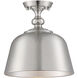 Berg 1 Light 12 inch Satin Nickel Semi-Flush Ceiling Light, Essentials