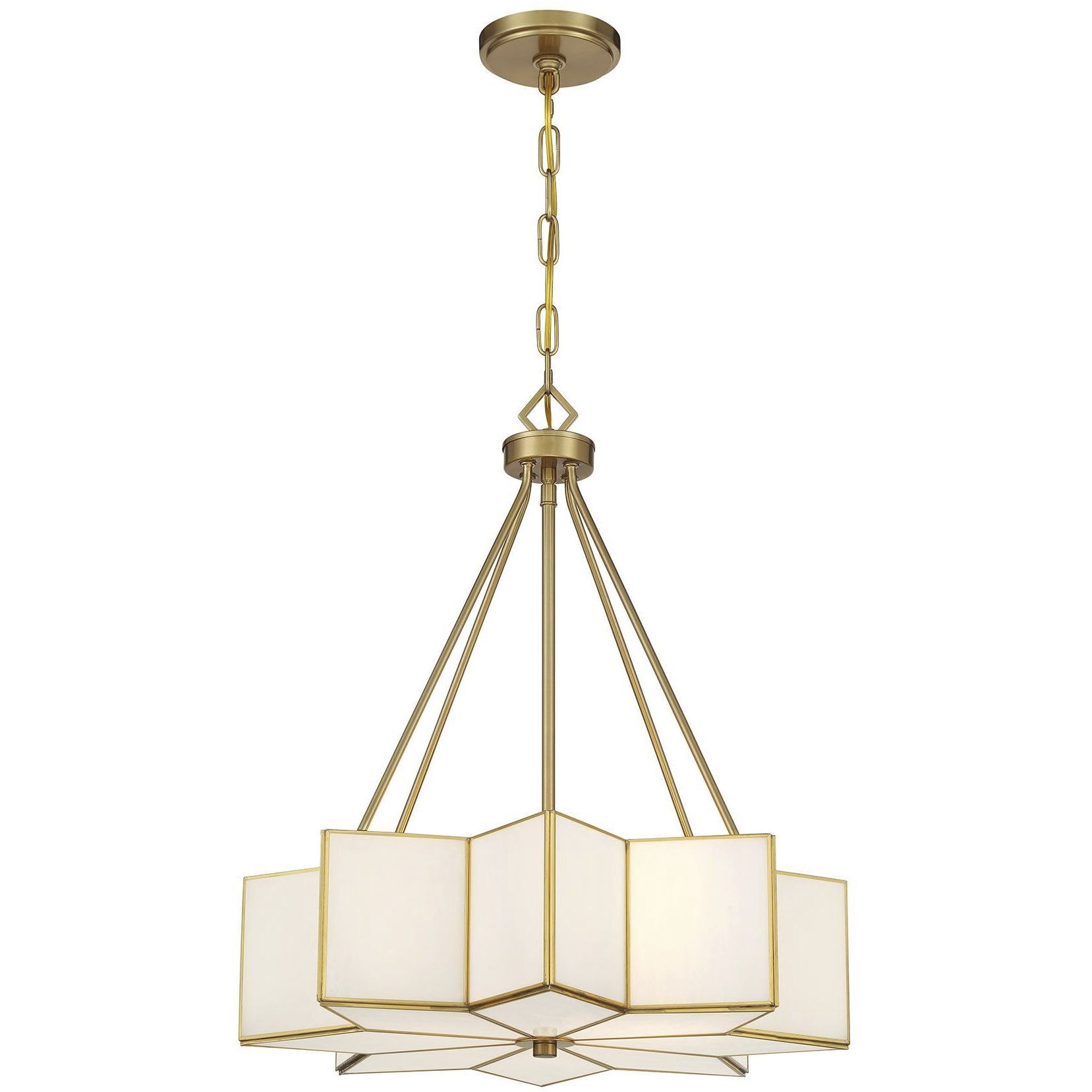 Reiling 3 Light 20 inch Warm Brass Pendant Ceiling Light