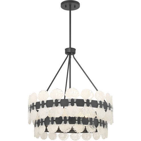 Bancroft 5 Light 24 inch Matte Black Chandelier Ceiling Light