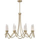 Sofia LED 36 inch Noble Brass Chandelier Ceiling Light