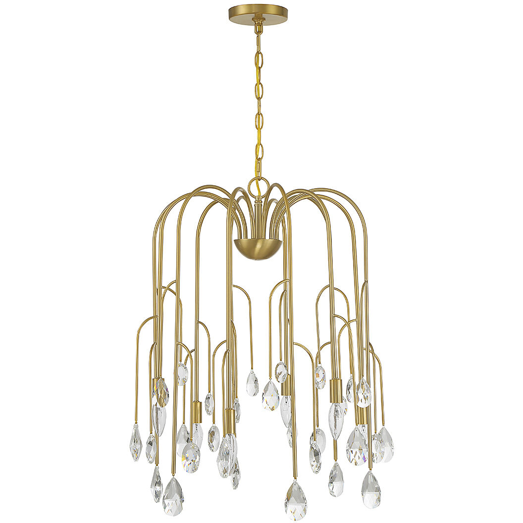 Anholt 6 Light 22.75 inch Noble Brass Chandelier Ceiling Light