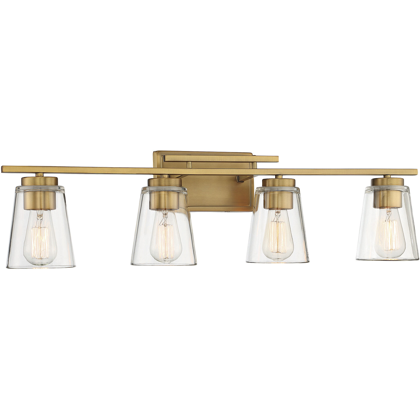 Calhoun 4 Light 32 inch Warm Brass Bathroom Vanity Light Wall Light, Essentials