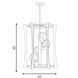 Darien 4 Light 23 inch Warm Brass Pendant Ceiling Light