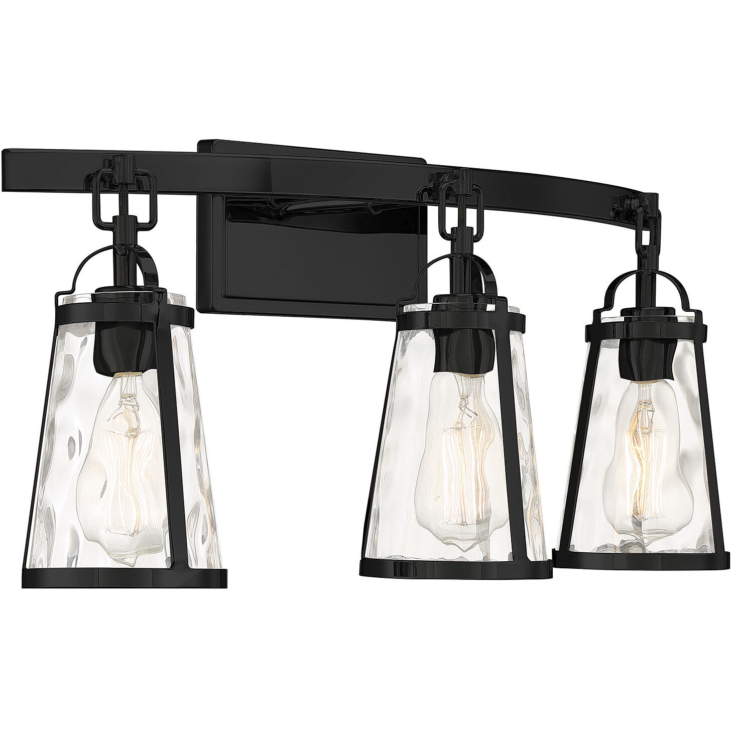 Albany 3 Light 24 inch Black Bathroom Vanity Light Wall Light