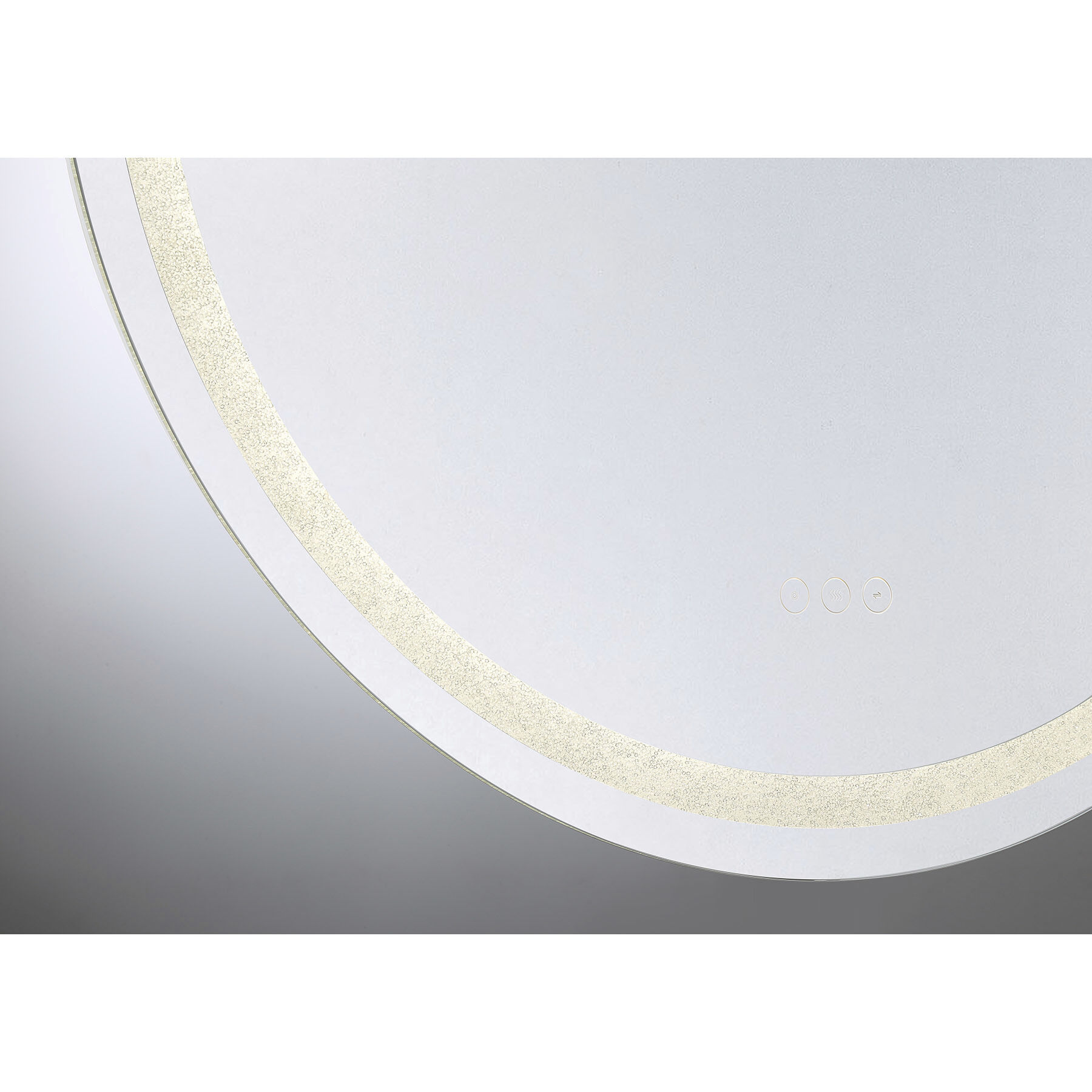 Cordova 32 X 32 inch Crushed Crystal Mirror, Frontlit