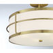 Chauncey 4 Light 22 inch Warm Brass Semi-Flush Ceiling Light