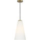 Christos 1 Light 10 inch Warm Brass Pendant Ceiling Light, Lighting One