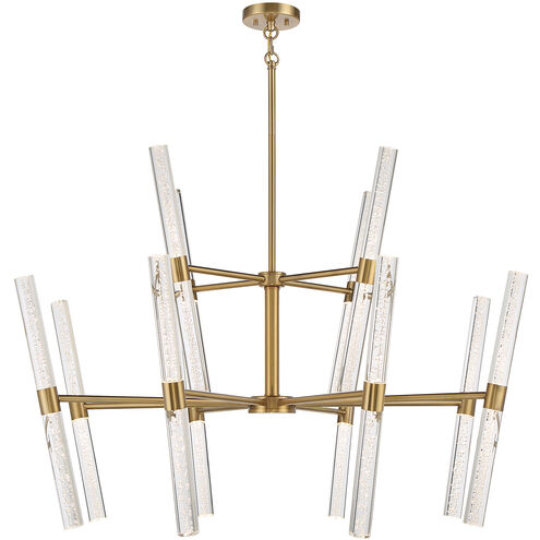Arlon LED 44 inch Warm Brass Chandelier Ceiling Light