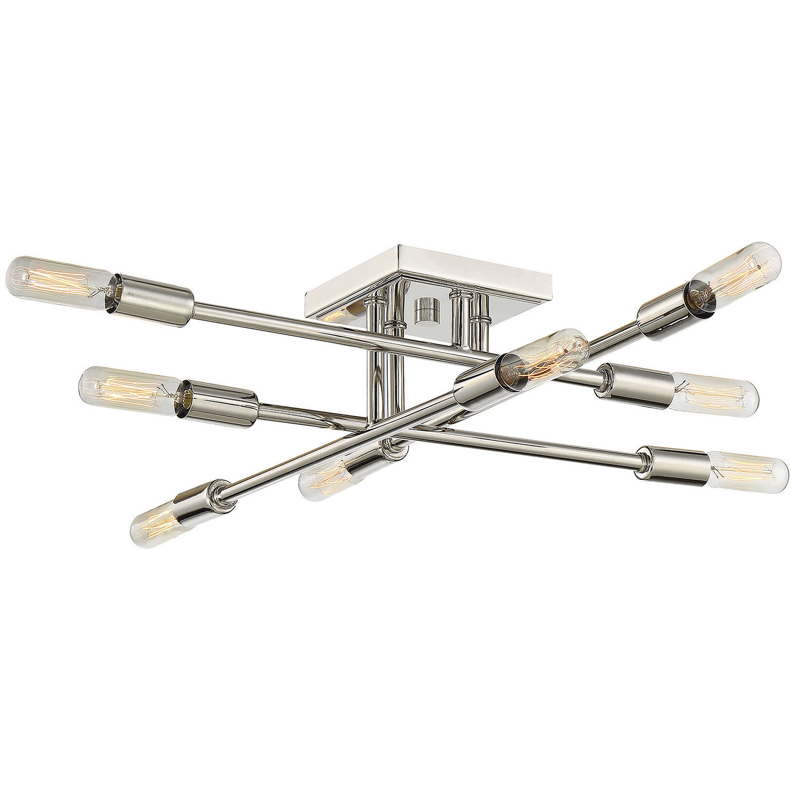 Lyrique 8 Light 19.5 inch Polished Nickel Semi-Flush Ceiling Light