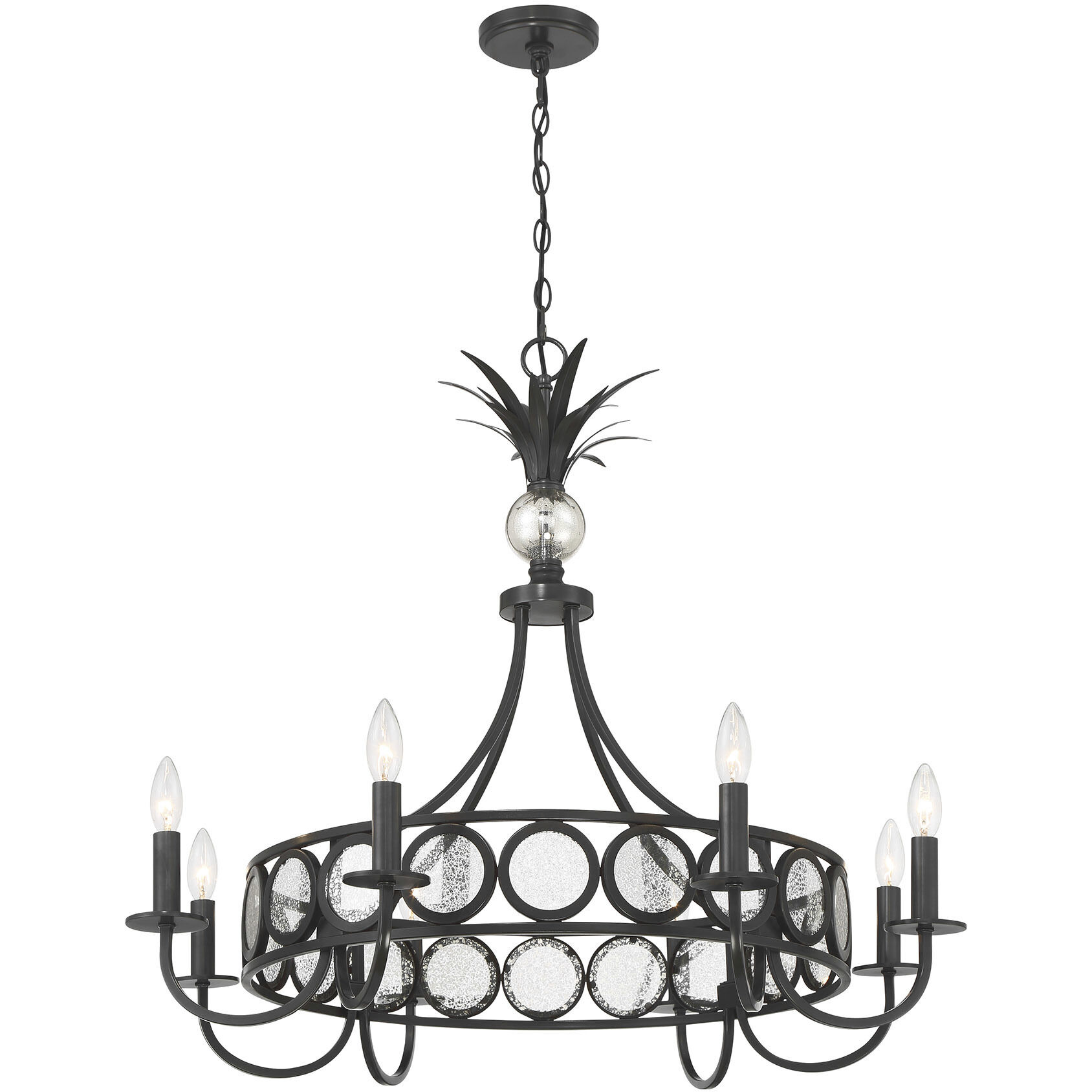 Hearst 8 Light 33 inch Black Tourmaline Chandelier Ceiling Light