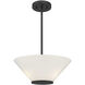Blair 3 Light 15 inch Matte Black Convertible Semi-Flush or Pendant Ceiling Light