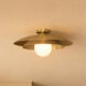Sherrer 1 Light 20 inch Warm Brass Semi-Flush Ceiling Light