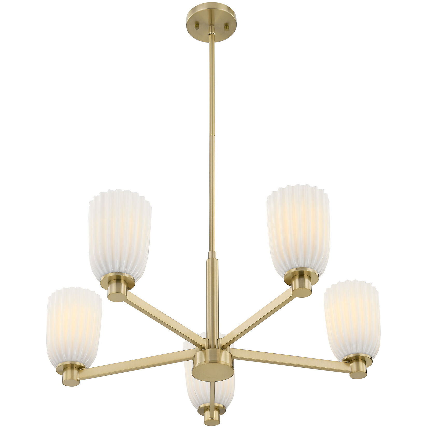 Baldwin 5 Light 28 inch Noble Brass Chandelier Ceiling Light, Essentials