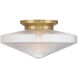 Norwich 1 Light 18 inch Warm Brass Covertible SemiFlush Ceiling Light