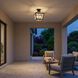 Woodstock 3 Light 12 inch Black Outdoor Flush Mount