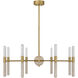 Linden LED 32 inch Warm Brass Chandelier Ceiling Light