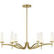 Butler LED 40 inch Warm Brass Chandelier Ceiling Light