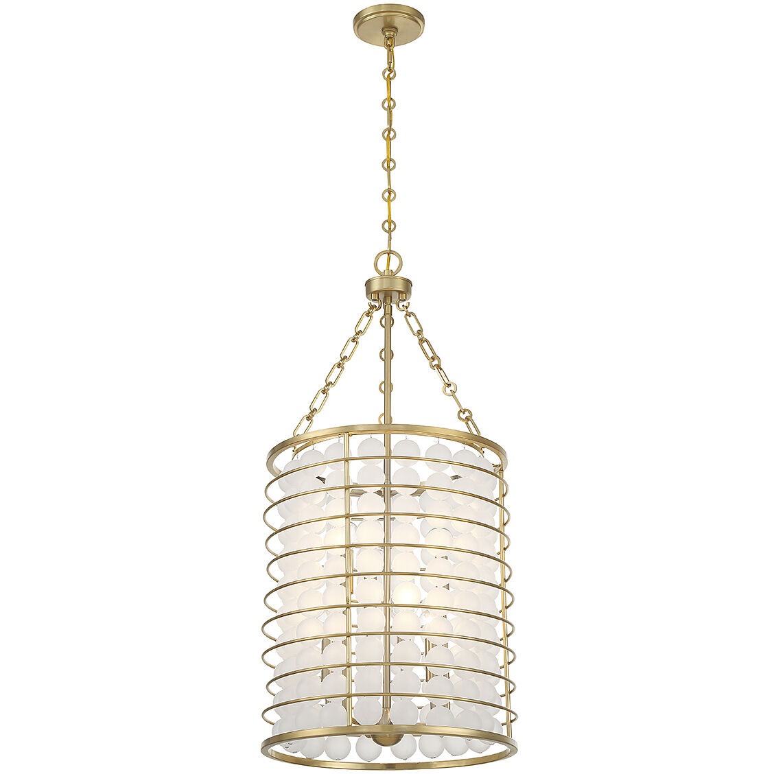 Byron 6 Light 16 inch Warm Brass Pendant Ceiling Light