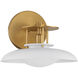 Gavin 1 Light 9 inch White with Warm Brass Accents Wall Sconce Wall Light in White/Warm Brass