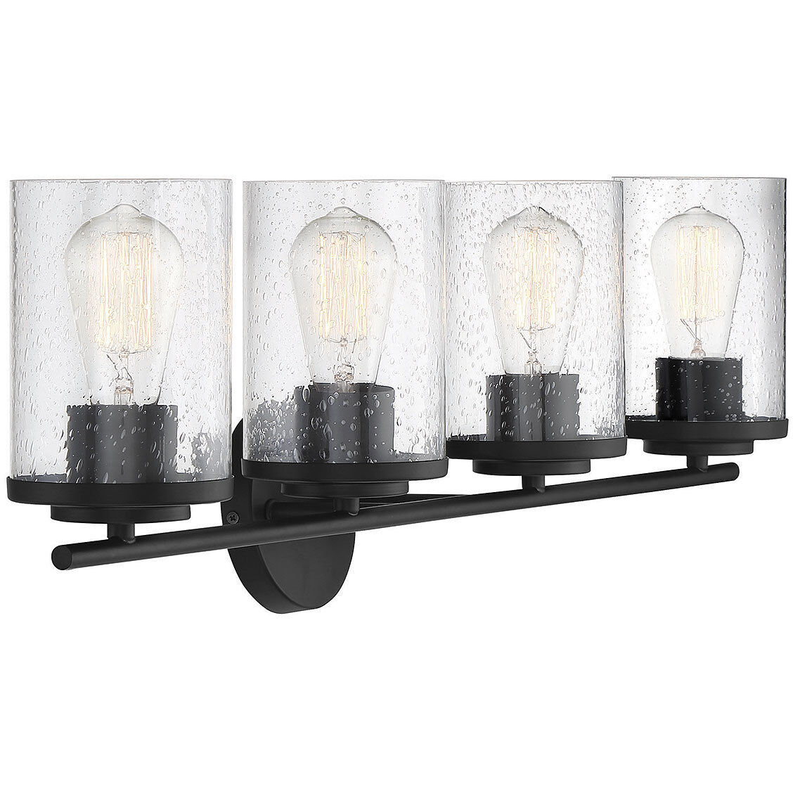Marshall 4 Light 31 inch Black Bathroom Vanity Light Wall Light, Essentials