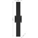 Davis LED 24 inch Black Outdoor Wall Lantern