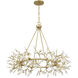 Once 8 Light 36 inch Spun Gold Chandelier Ceiling Light