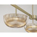 Hubbard LED 44 inch Noble Brass Linear Chandelier Ceiling Light