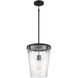 Dimond 1 Light 12 inch Matte Black Pendant Ceiling Light, Lighting One
