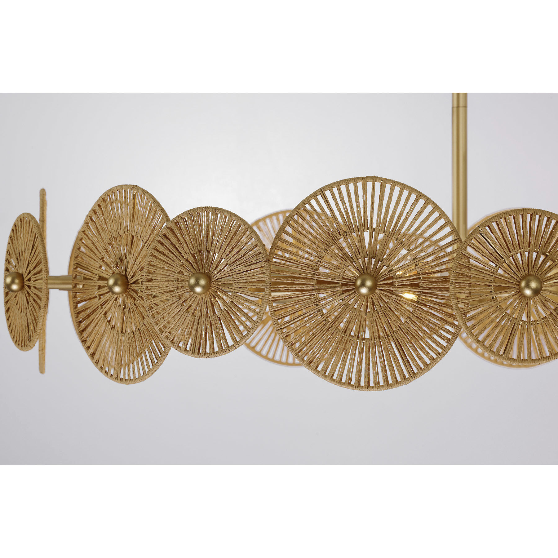 Abbott 5 Light 30.5 inch Distressed Gold Pendant Ceiling Light