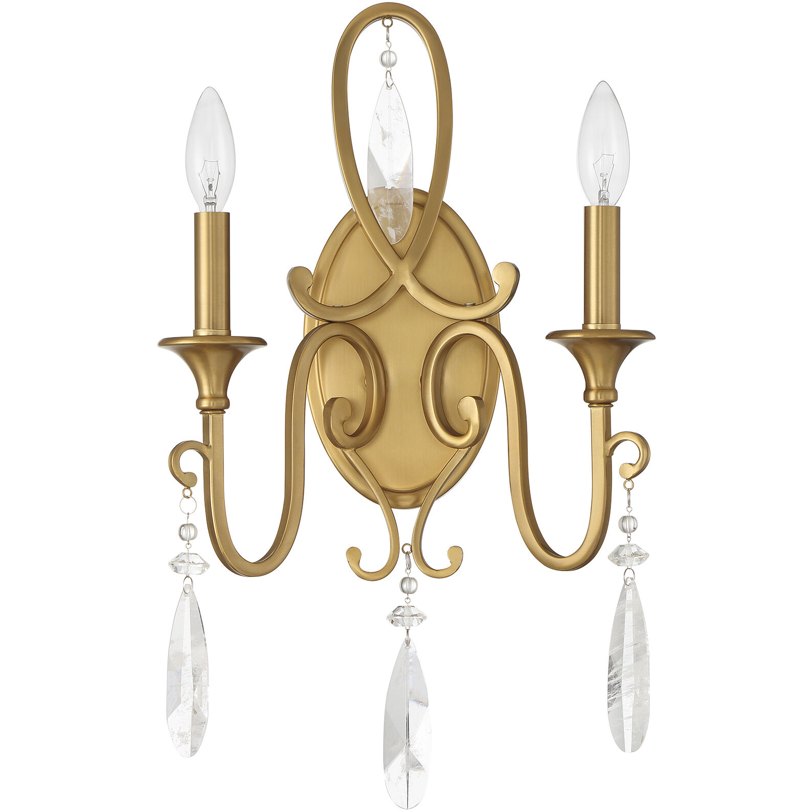 Fairchild 2 Light 12 inch Warm Brass Wall Sconce Wall Light