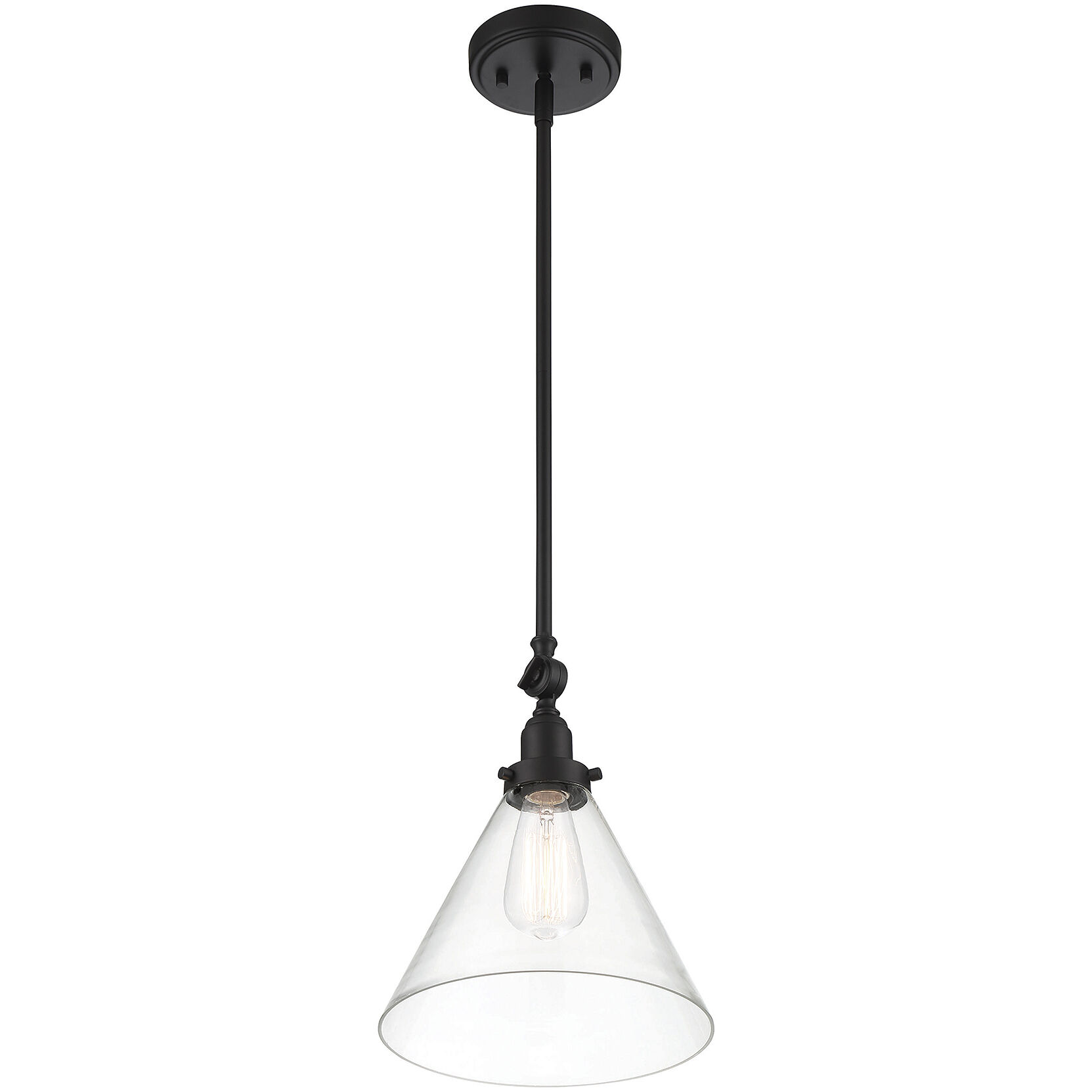 Drake 1 Light 10 inch Matte Black Pendant Ceiling Light, Essentials