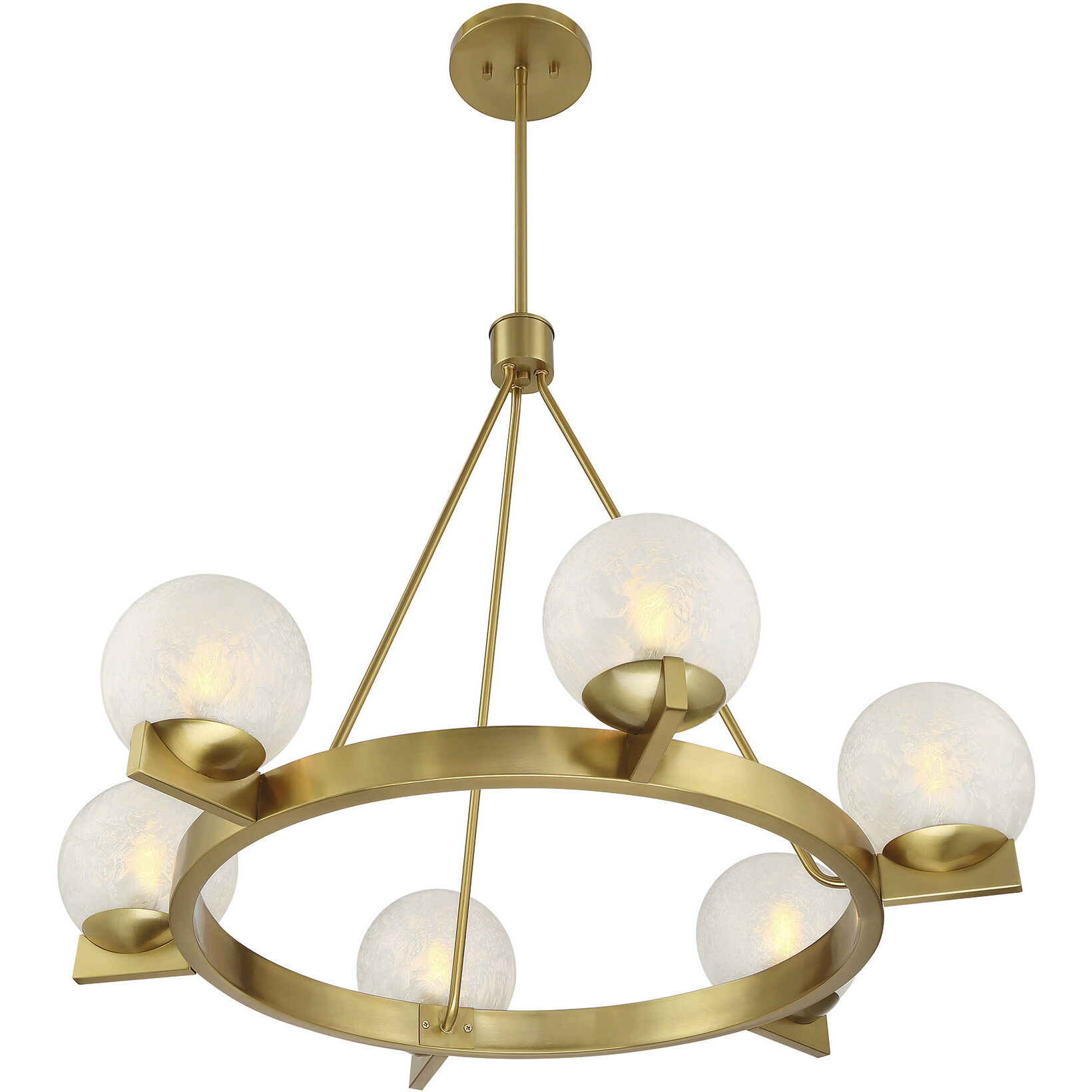 Darien 6 Light 32 inch Warm Brass Chandelier Ceiling Light