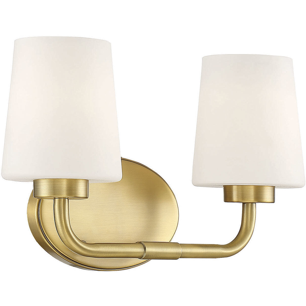 Capra 2 Light 15 inch Warm Brass Bathroom Vanity Light Wall Light, Essentials