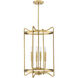 Kent 4 Light 16 inch Warm Brass Pendant Ceiling Light, Essentials